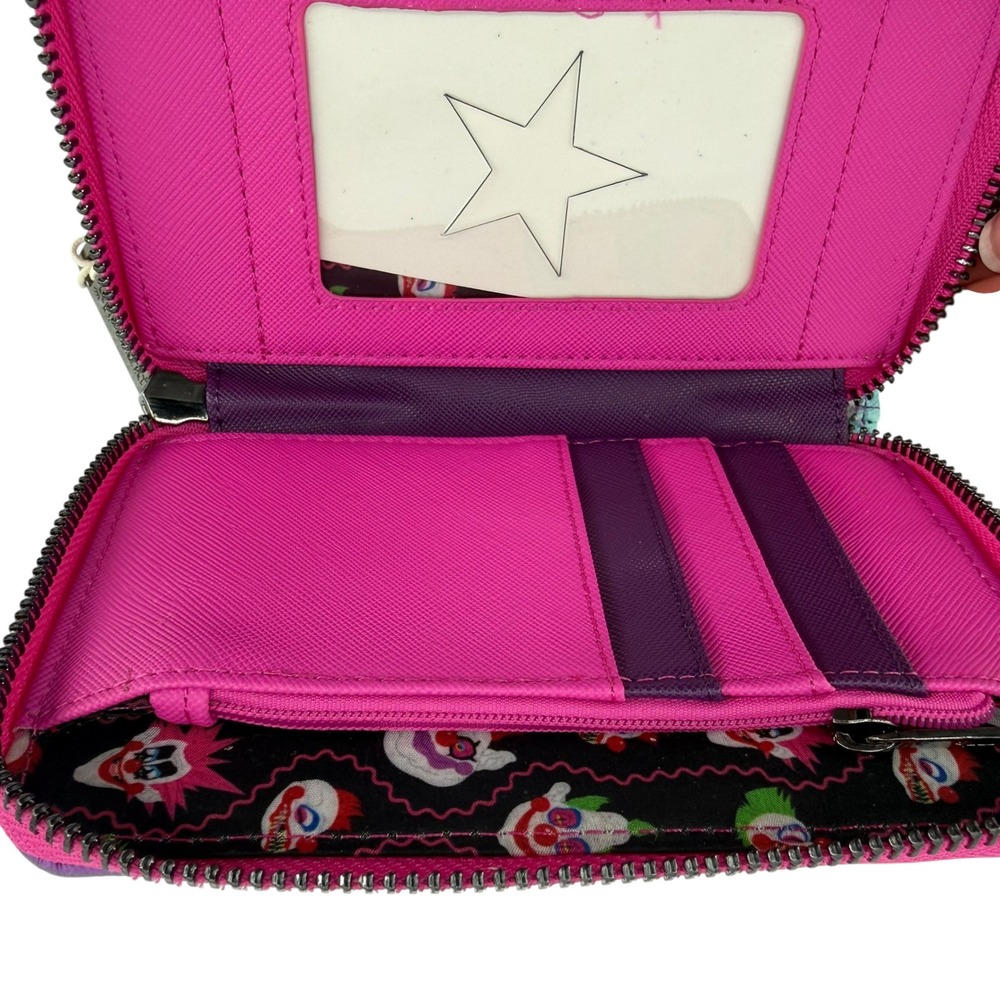 NWT Loungefly Killer Klowns From Outer Space Jumbo Cosplay Wallet Glow In Dark - Picture 8 of 8